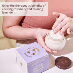 Closeup of the creamy texture of Savannah Bee body butter for deep nourishment