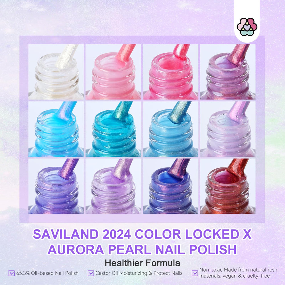SAVILAND 12-color palette highlights bold, glossy finishes for creative nail art