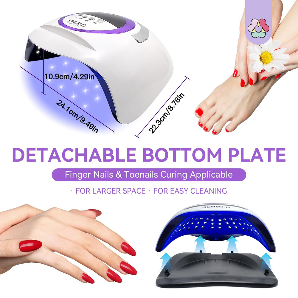 SAVILAND 300W UV Nail Lamp offers four timer settings.