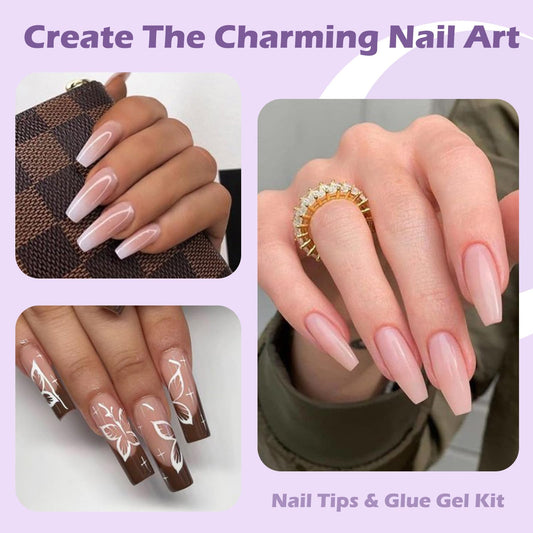 SAVILAND 4 in 1 nail glue gel versatile base for nails and art