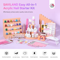 SAVILAND acrylic nail brush in action for smooth, even application