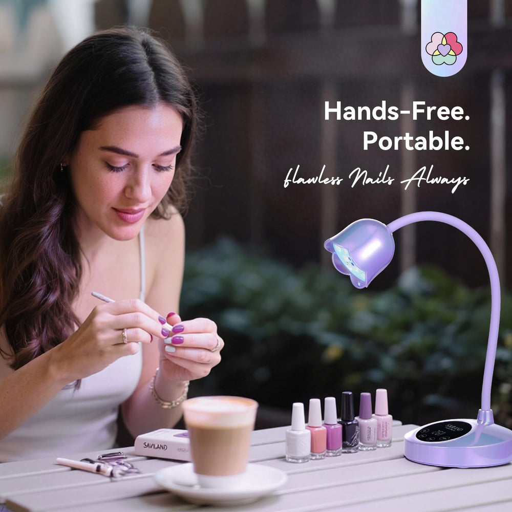 SAVILAND compact design with portable form factor suitable for on-the-go nail art
