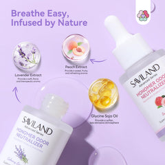 SAVILAND Drops diffuse peach and lavender scent to soften the workspace