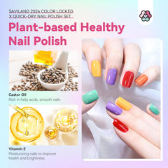 SAVILAND air-dry formula enables fast, lamp-free manicures on the go.