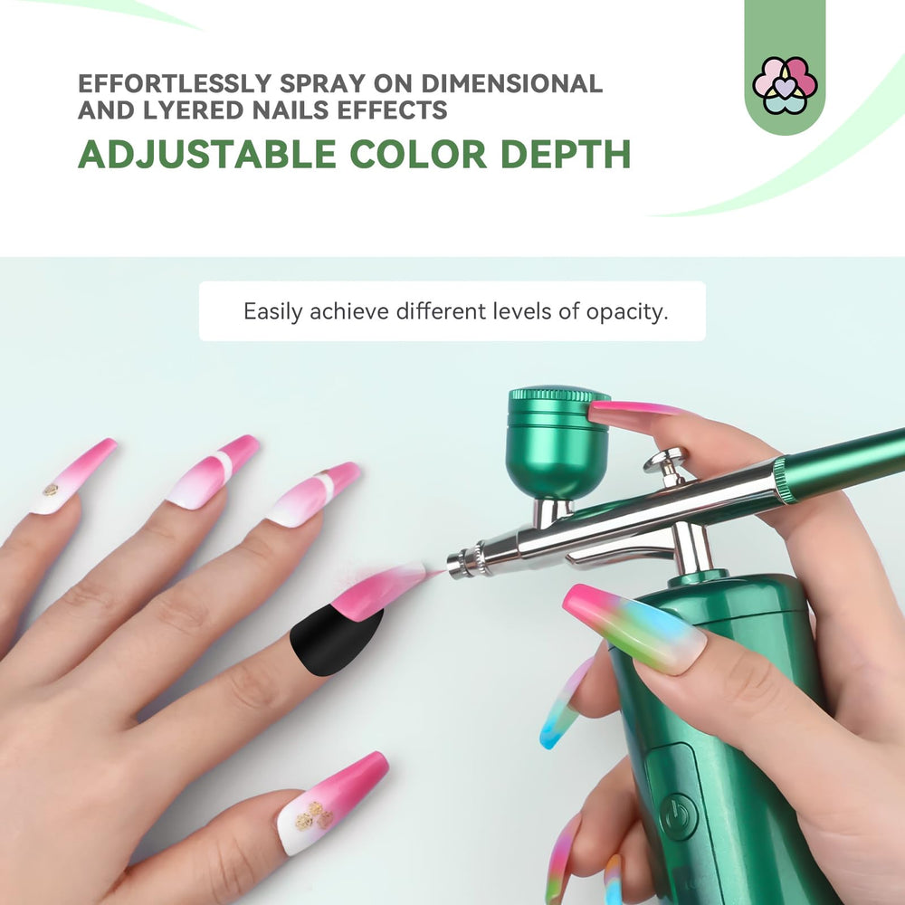 SAVILAND nail airbrush kit battery delivers cordless power for sessions.