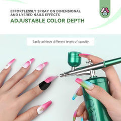 SAVILAND nail airbrush kit battery delivers cordless power for sessions.