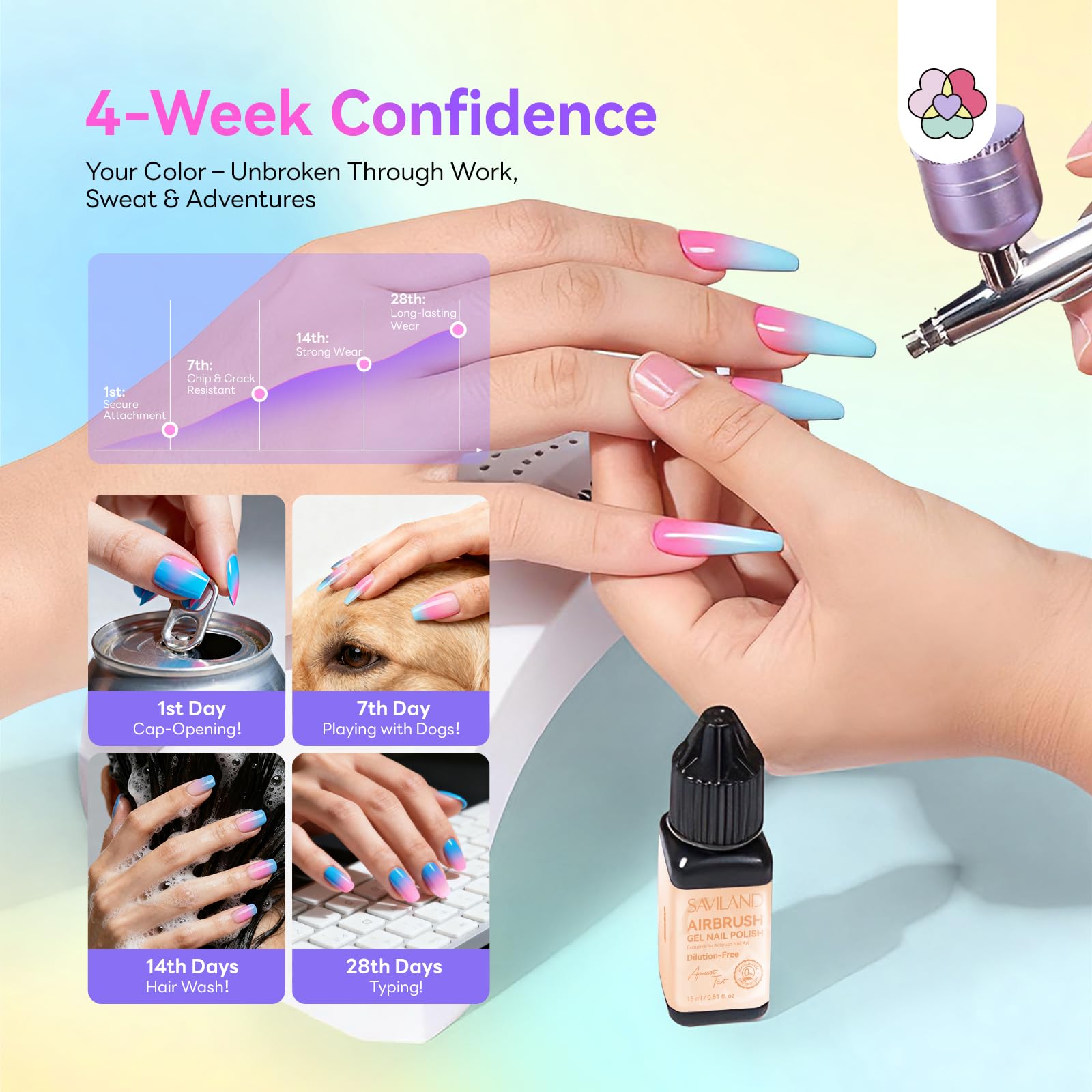 SAVILAND macaron palette enables versatile nail art
