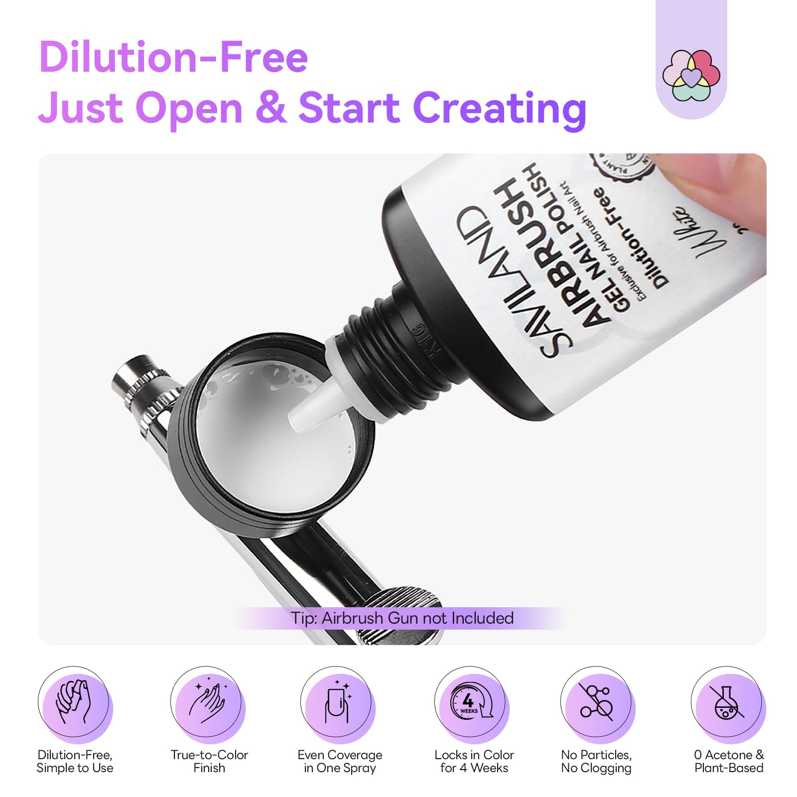 SAVILAND floral haze swatch shows delicate shading and smooth gradient