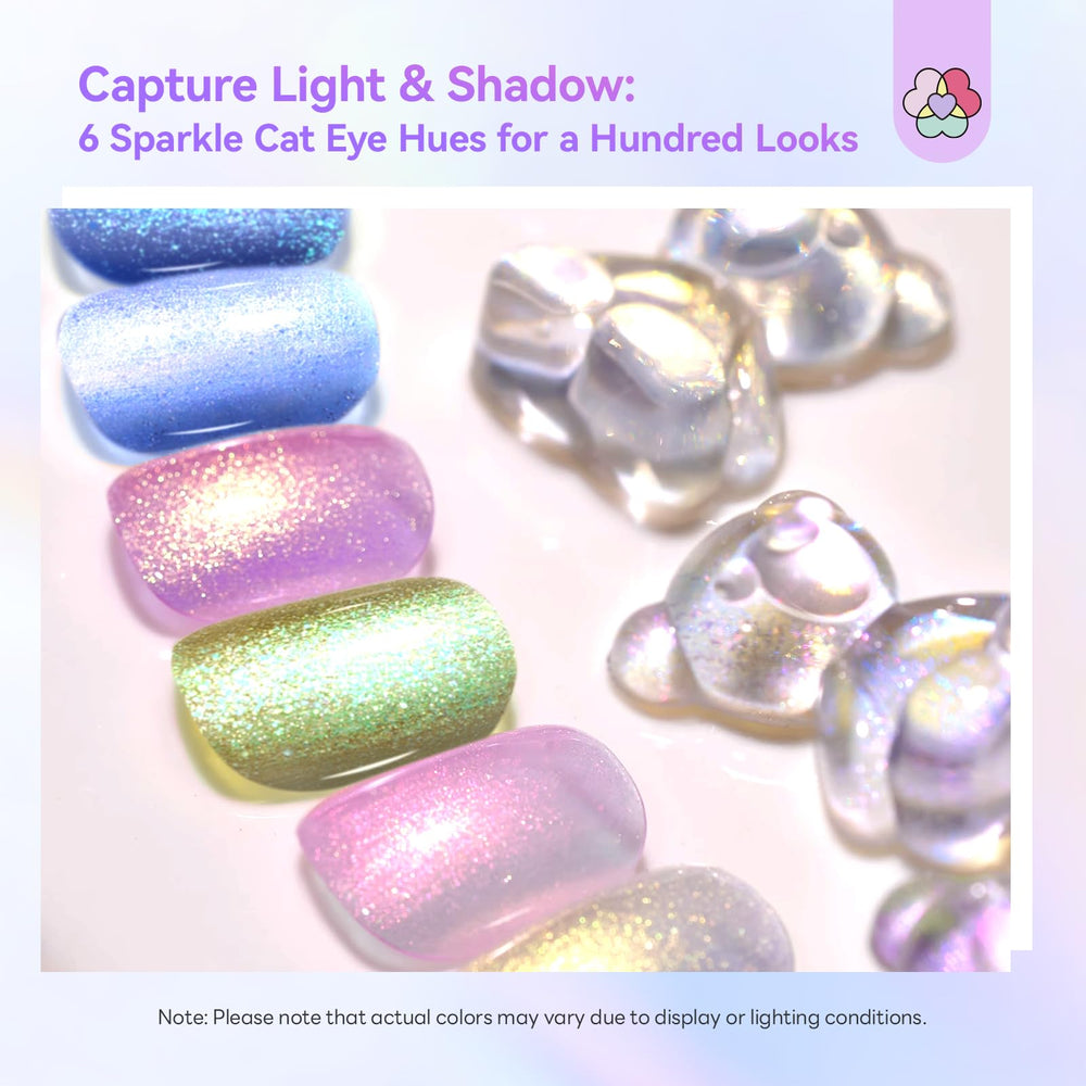 SAVILAND Aurora shades six iridescent colors for versatile nails