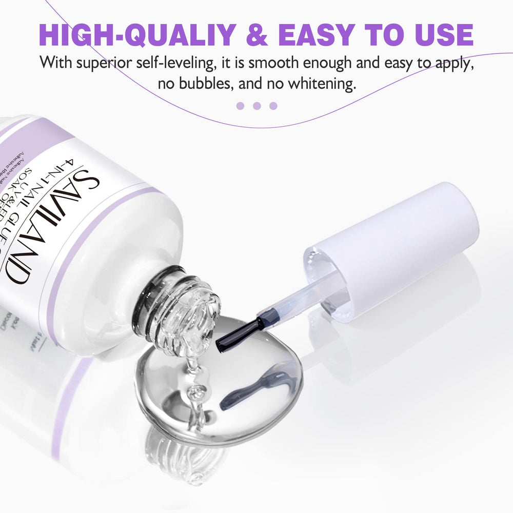 SAVILAND base gel application supports durable foundation for nail art.