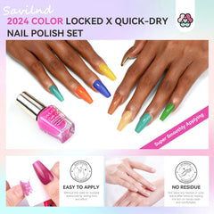 SAVILAND beginner-friendly one-swipe polish for easy manicures.