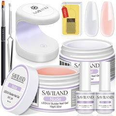 SAVILAND builder gel set for easy home nail extensions and durable results