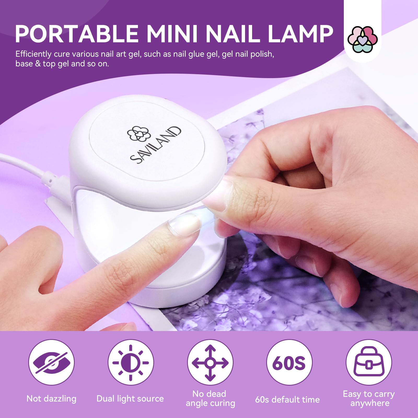 SAVILAND complete kit in use shows tools ready for home nail care