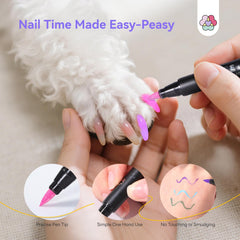 SAVILAND white base option enhances bright colors on dark nails.