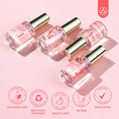 SAVILAND dip liquid kit contents laid out for DIY nail art at home