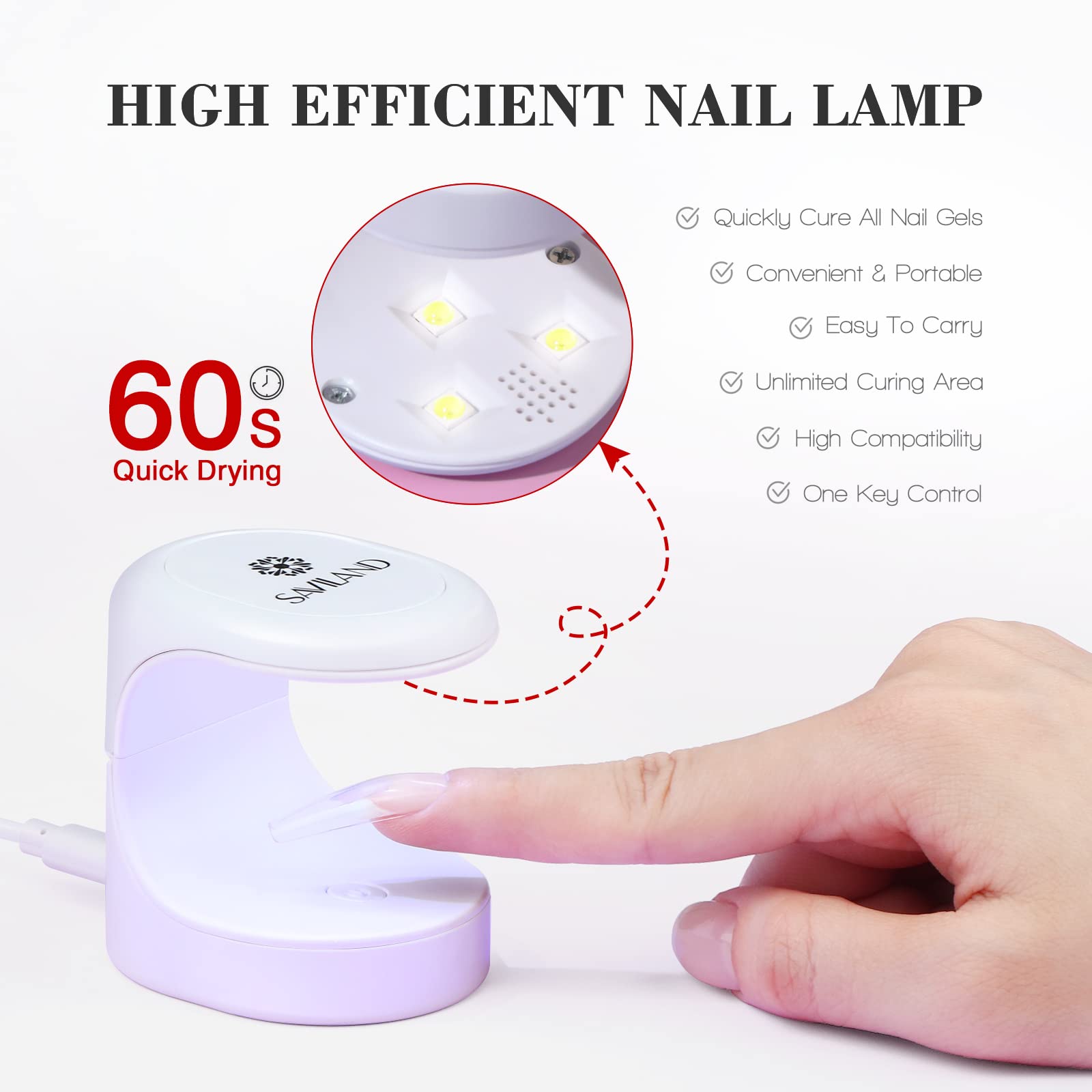 SAVILAND DIY nail art ideas with compatible gel and tips.