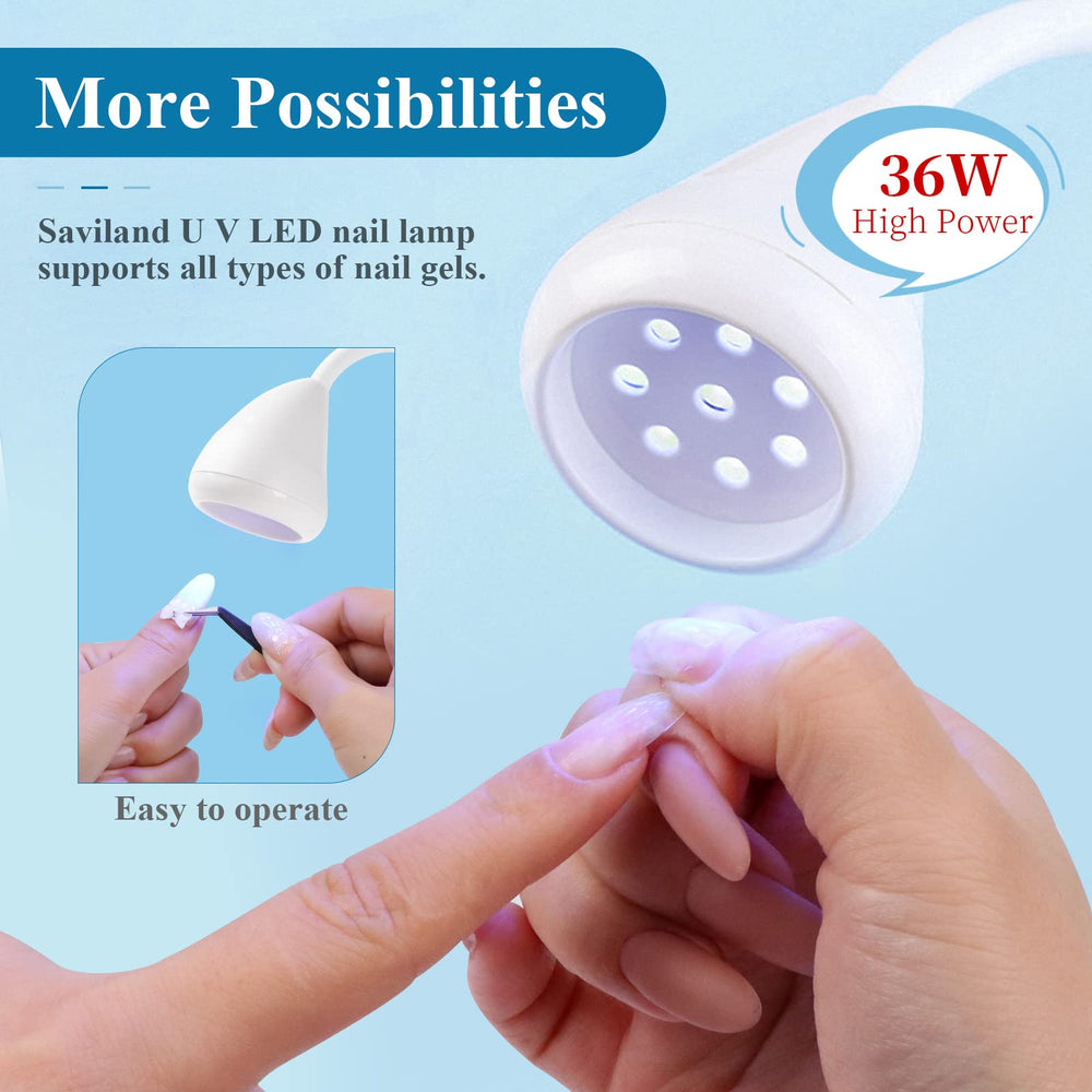 SAVILAND 36W UV-LED dual-light source delivers efficient gel curing.