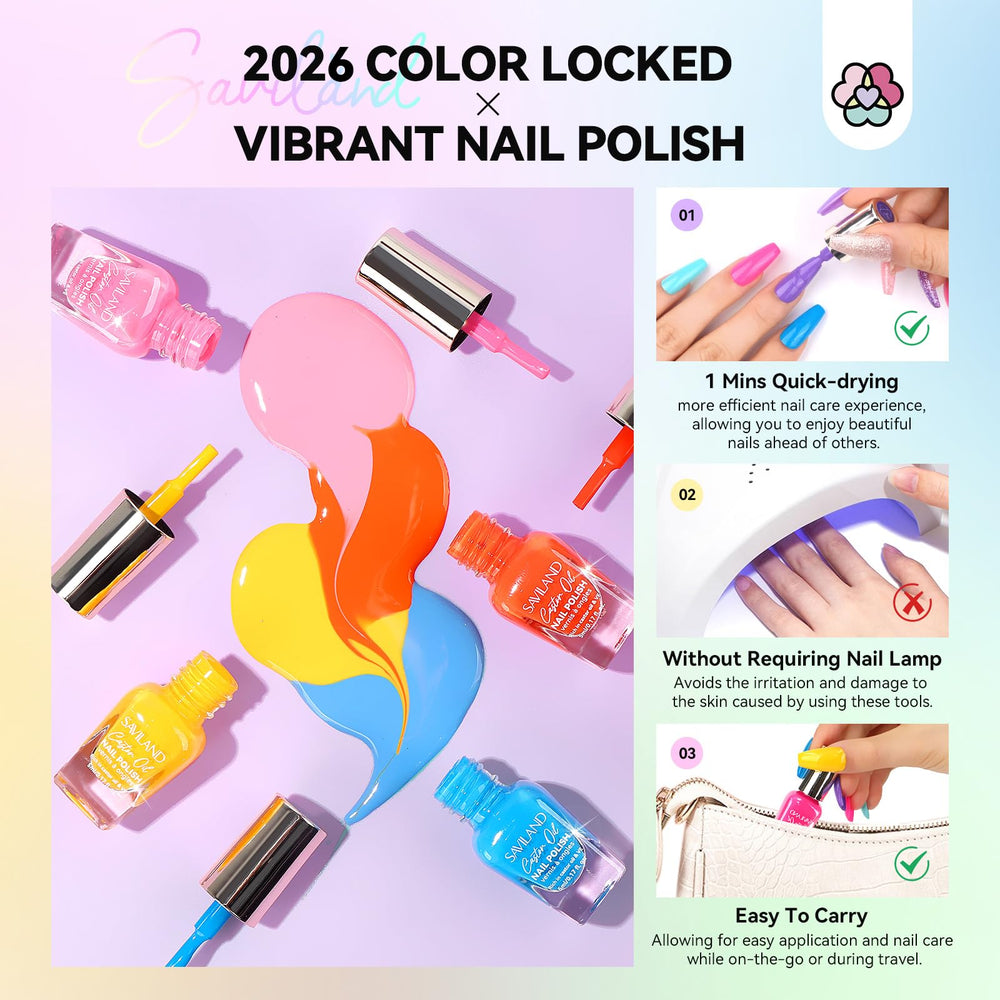 SAVILAND polish brush applying smooth, even coverage for DIY manicures