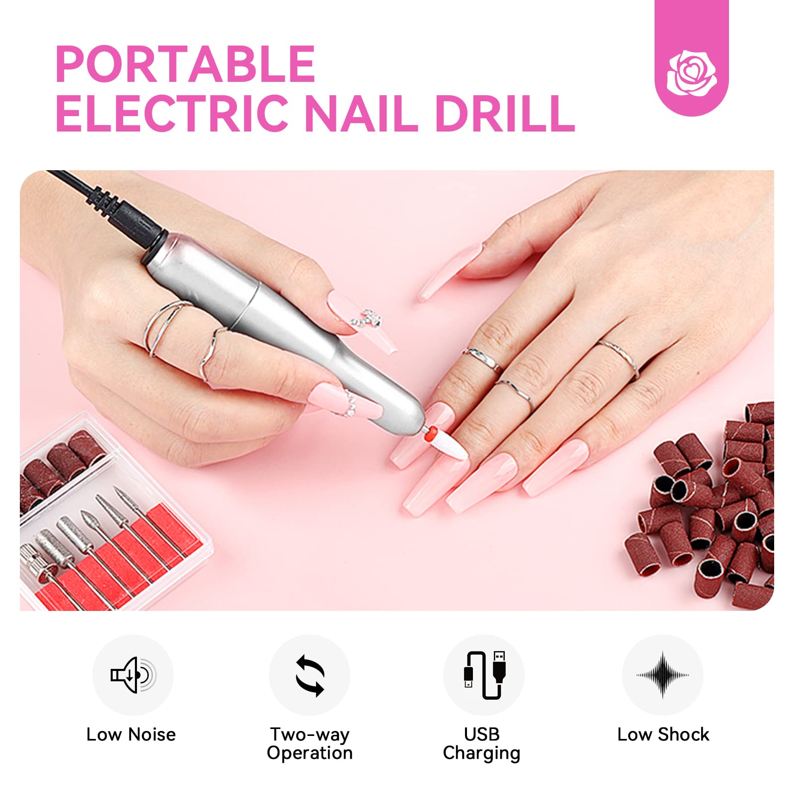 SAVILAND electric nail drill kit for surface prep and cleanup