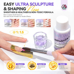SAVILAND EMA liquid monomer bottle for consistent bead sizes.