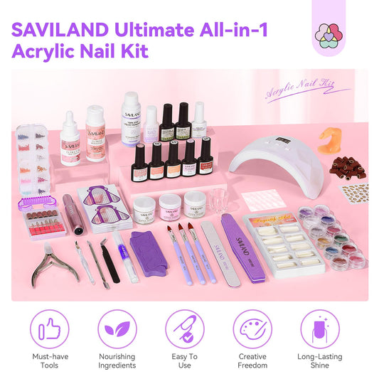 SAVILAND 88W nail lamp for faster gel polish curing at home.