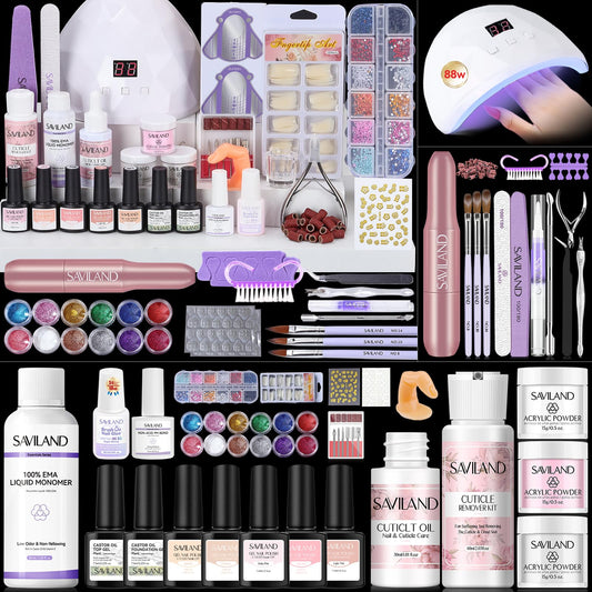 SAVILAND Essentials kit in box, beginner-friendly start to at-home manicures.