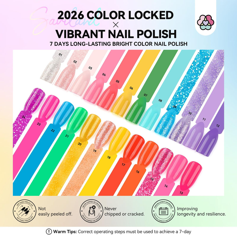 SAVILAND fast-dry neon polish bottle close-up for fast color results