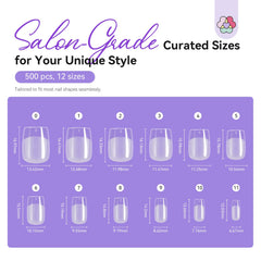 SAVILAND Gel Nail Kit with 12 sizes for tailored nail fit