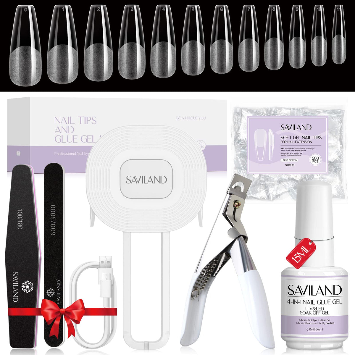 SAVILAND folding lamp provides a compact, portable curing setup for at-home nails.