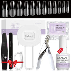 SAVILAND folding lamp provides a compact, portable curing setup for at-home nails.