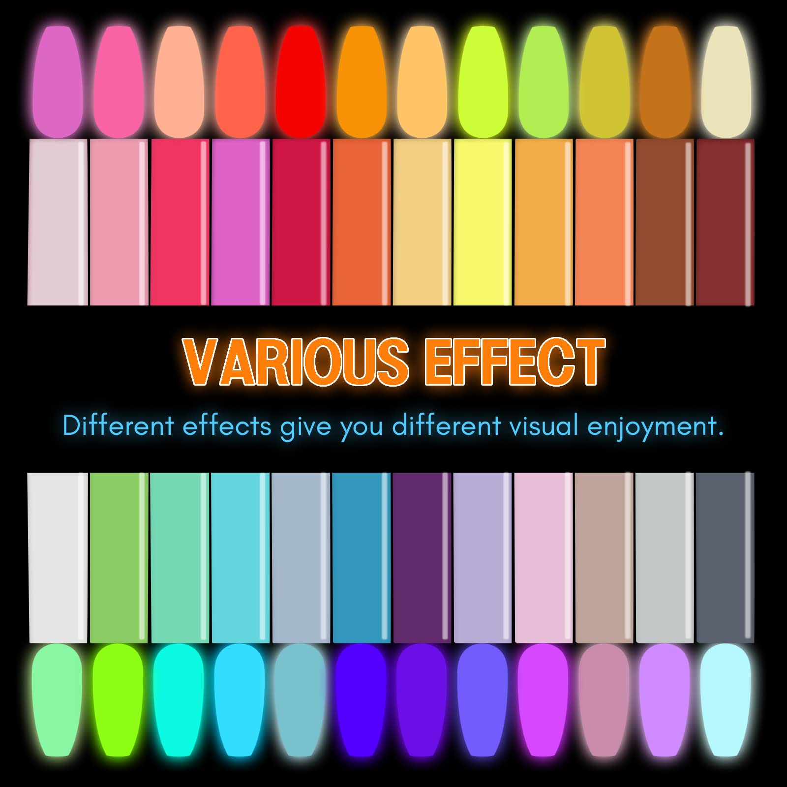 SAVILAND glow can recharge under UV light for continued nighttime shimmer