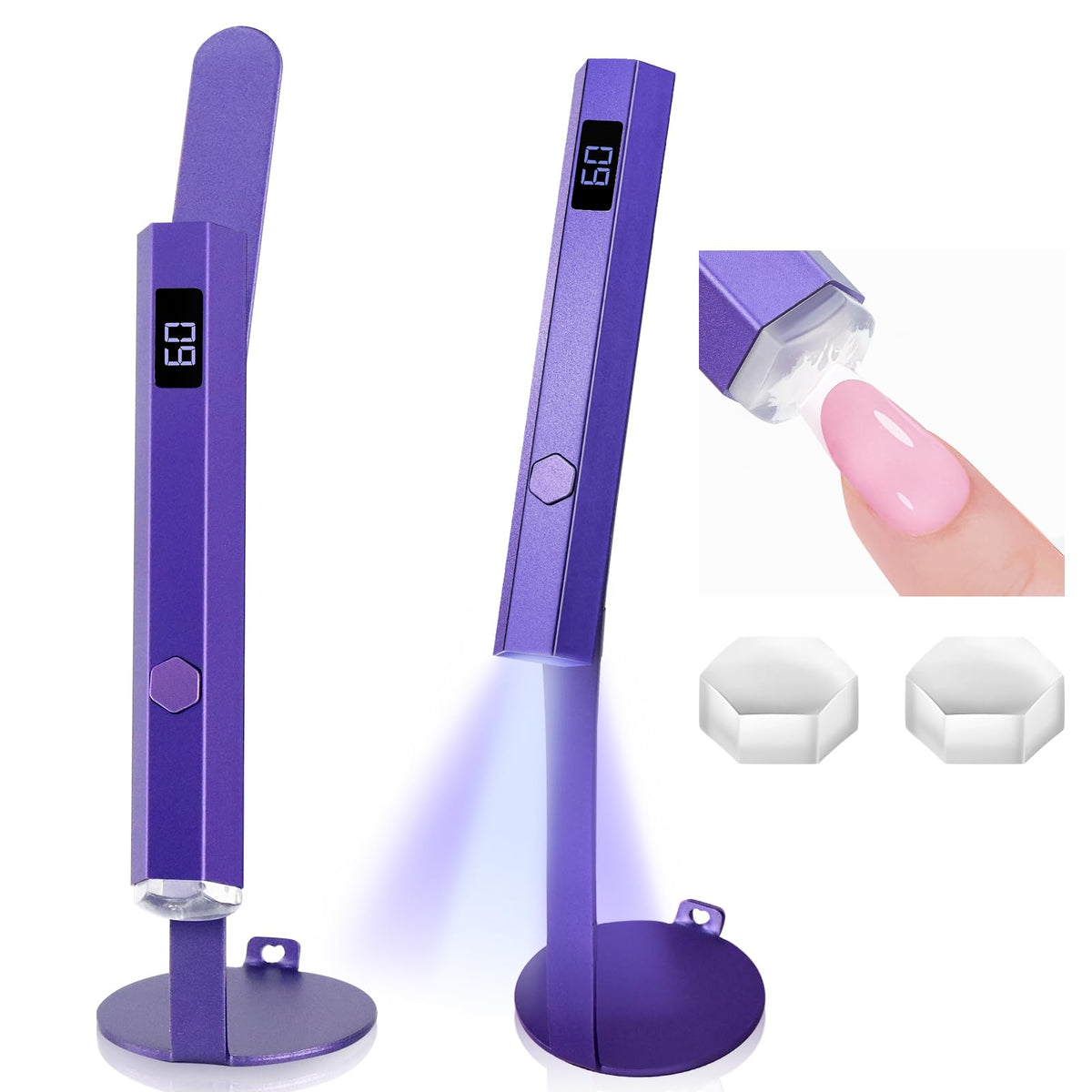 SAVILAND handheld UV light with clip mount for flexible desk positioning