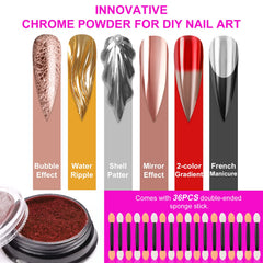 Saviland holographic chrome powder delivers dazzling reflections and shine.