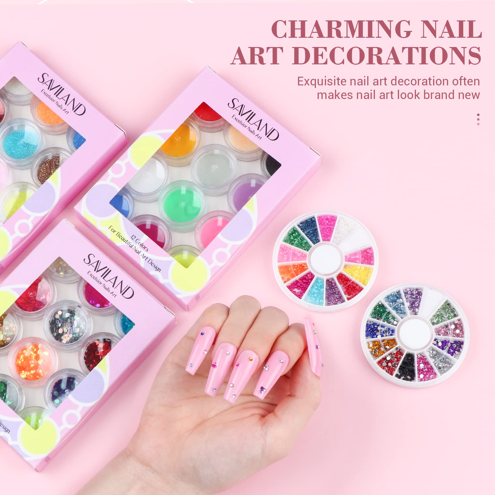 SAVILAND manicure tools and decorations add variety for personalized nail art