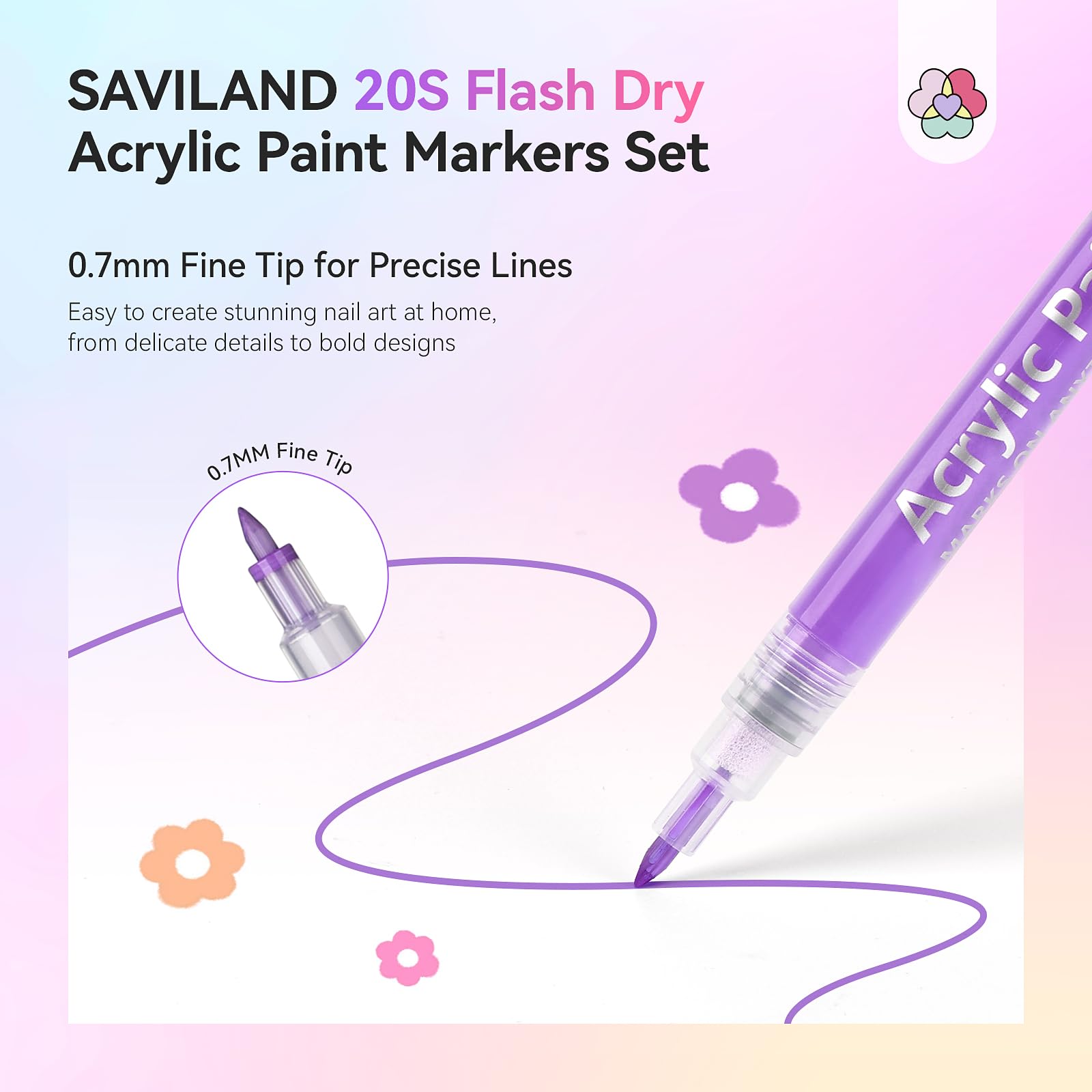 SAVILAND 0.7mm fine tip close-up for precise lines