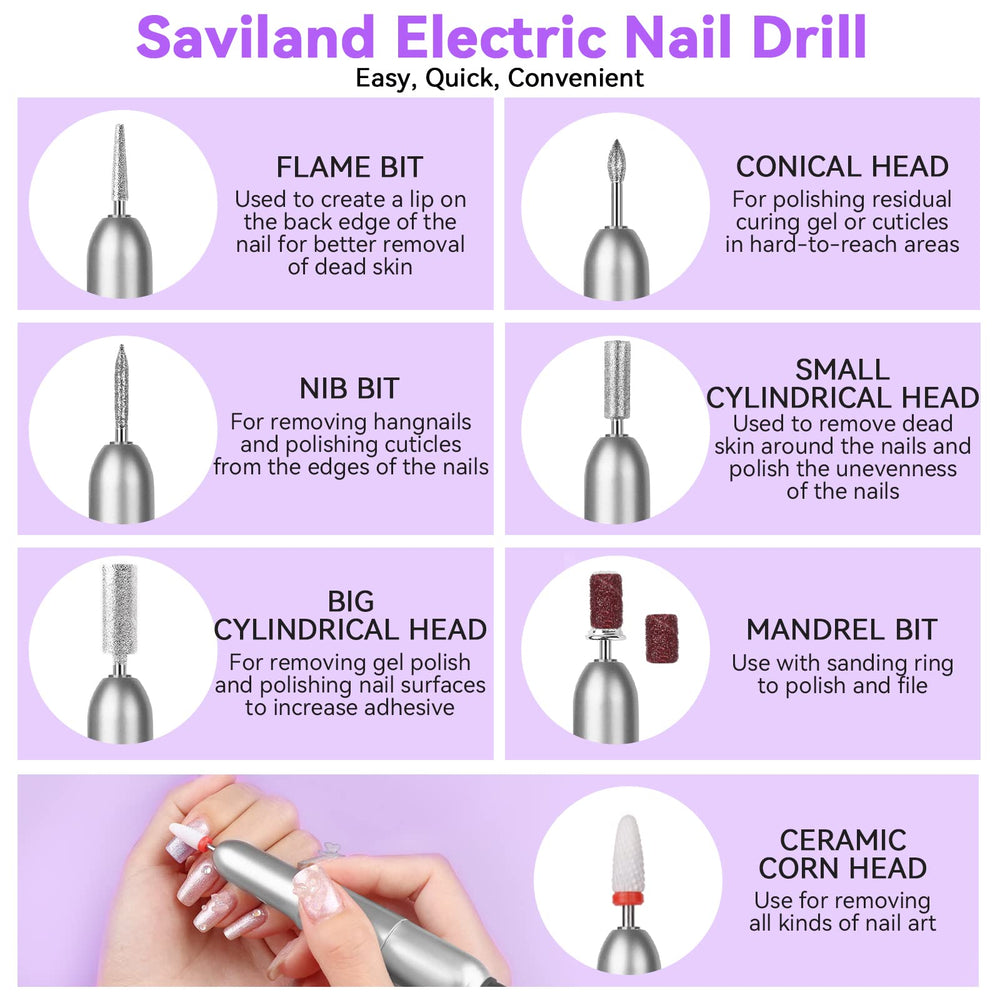 SAVILAND included nail brush for precise sculpting