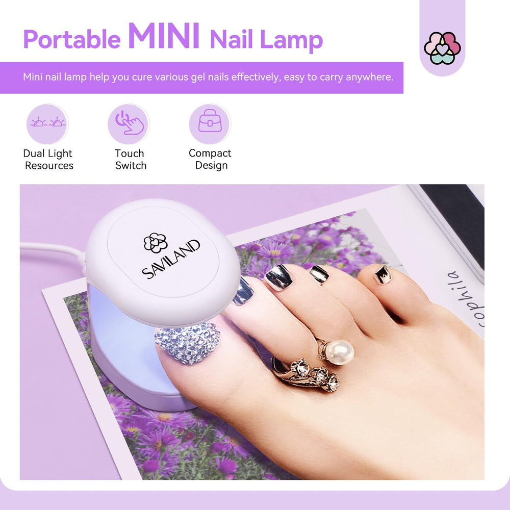 SAVILAND nail buffer adds shine and sets the final look.