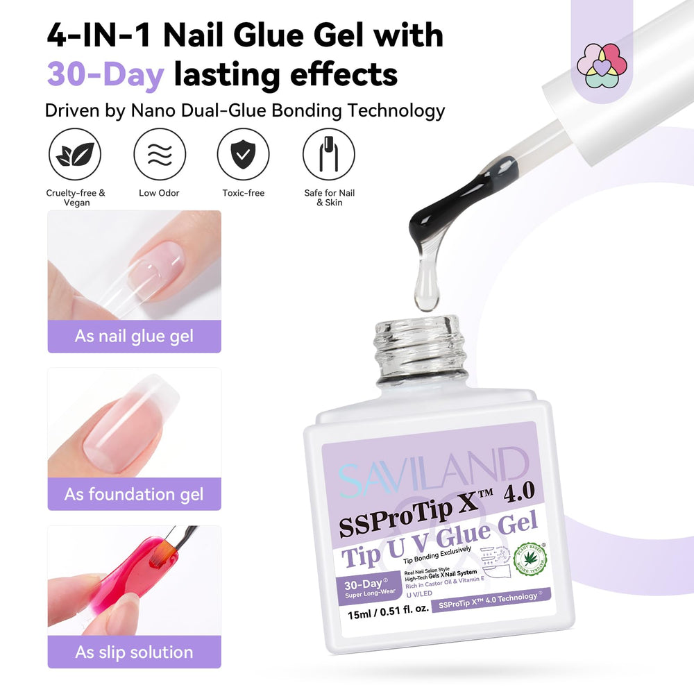 SAVILAND Nail Clipper showing precise trimming for accurate nail extensions.