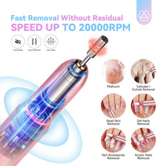 Saviland 20,000 RPM nail drill in ergonomic compact design.
