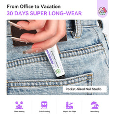 SAVILAND Nail File and Cuticle Pusher for precise prep and tidy edges.