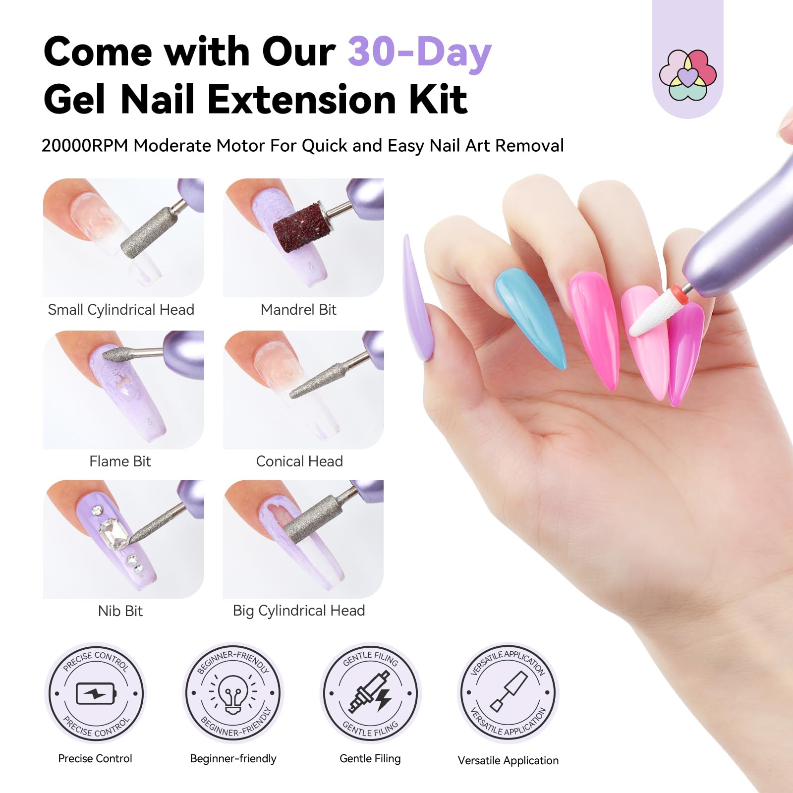 SAVILAND Nail File focuses on shaping and finishing for smooth tips.