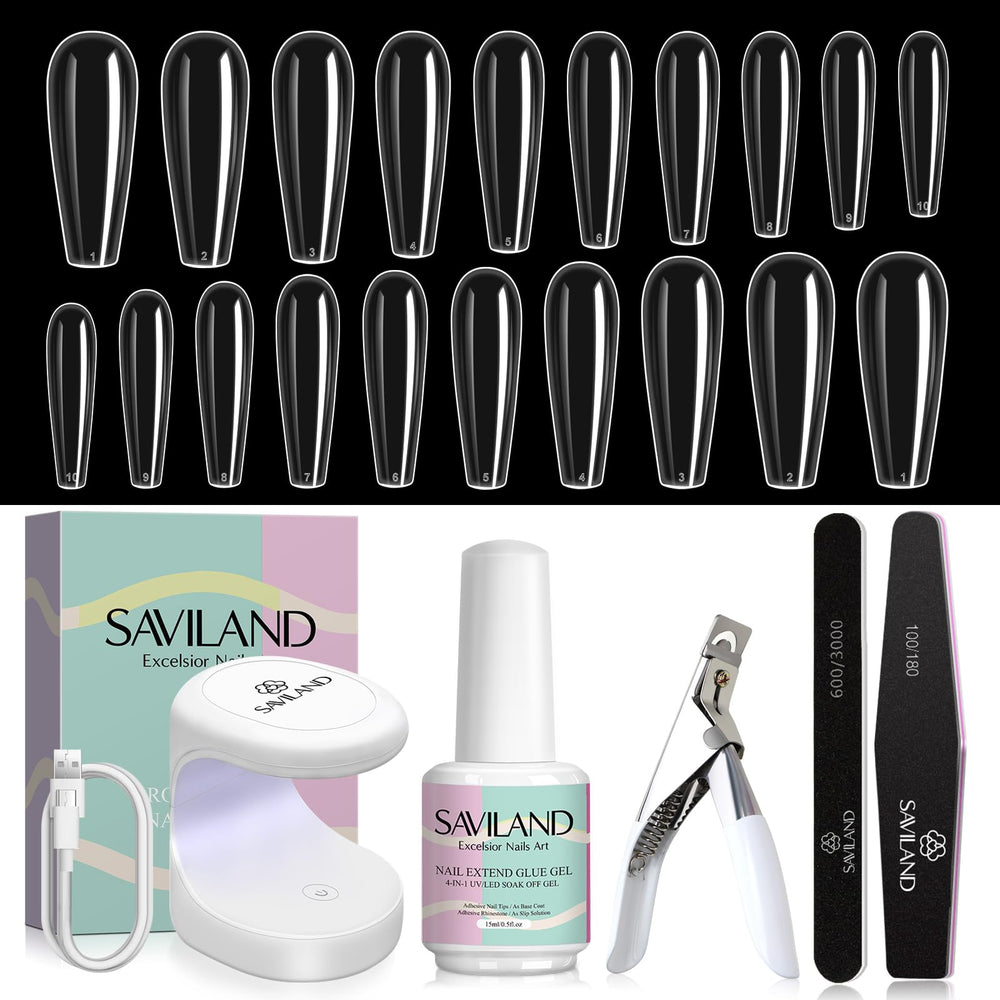 SAVILAND nail kit beginners setup for at-home manicure with all-in-one tools.