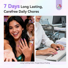 SAVILAND chip-resistant finish lasts up to seven days.