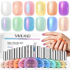SAVILAND nail polish set with quick-dry colors for fast at-home manicures.