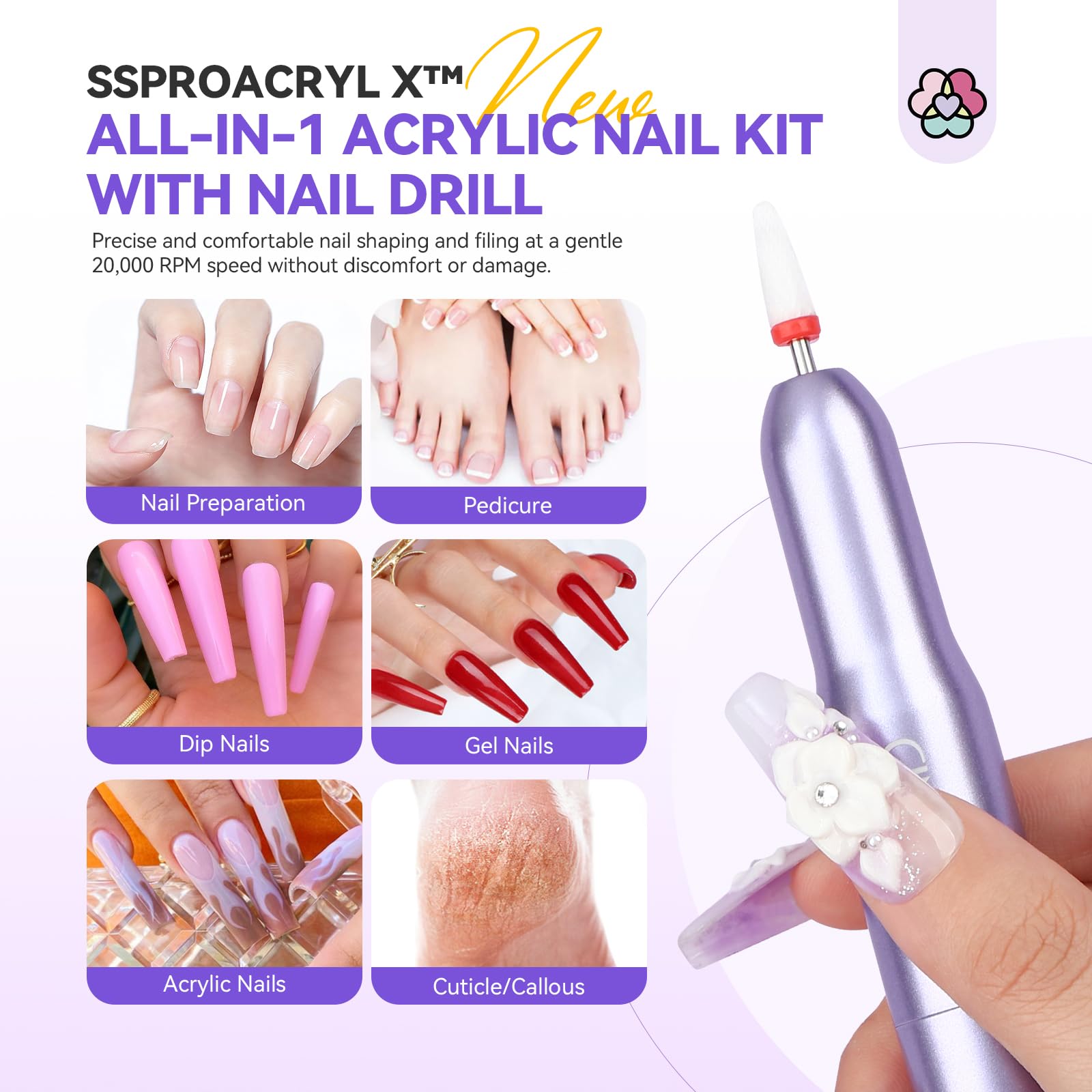 SAVILAND nail practice mat with training fingers for technique building.