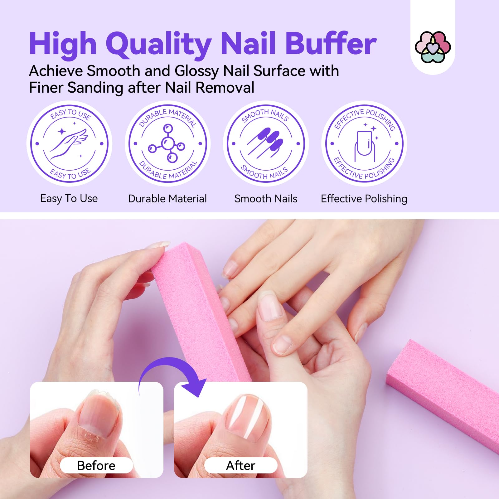 SAVILAND nails after removal close-up shows clean cuticles and smooth edges.