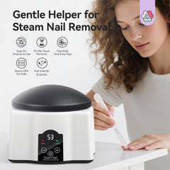 SAVILAND Nano-steam technology remover delivers deeper polish lift with gentle warmth.
