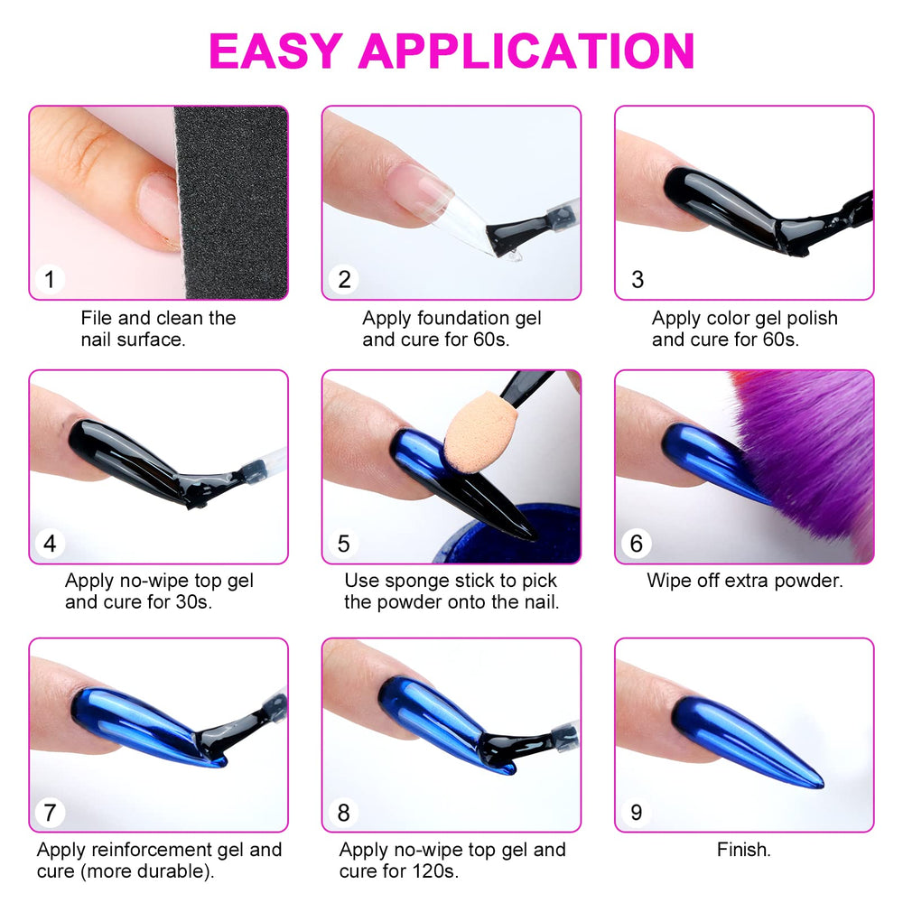 Saviland no-wipe top gel helps seal chrome for lasting shine.