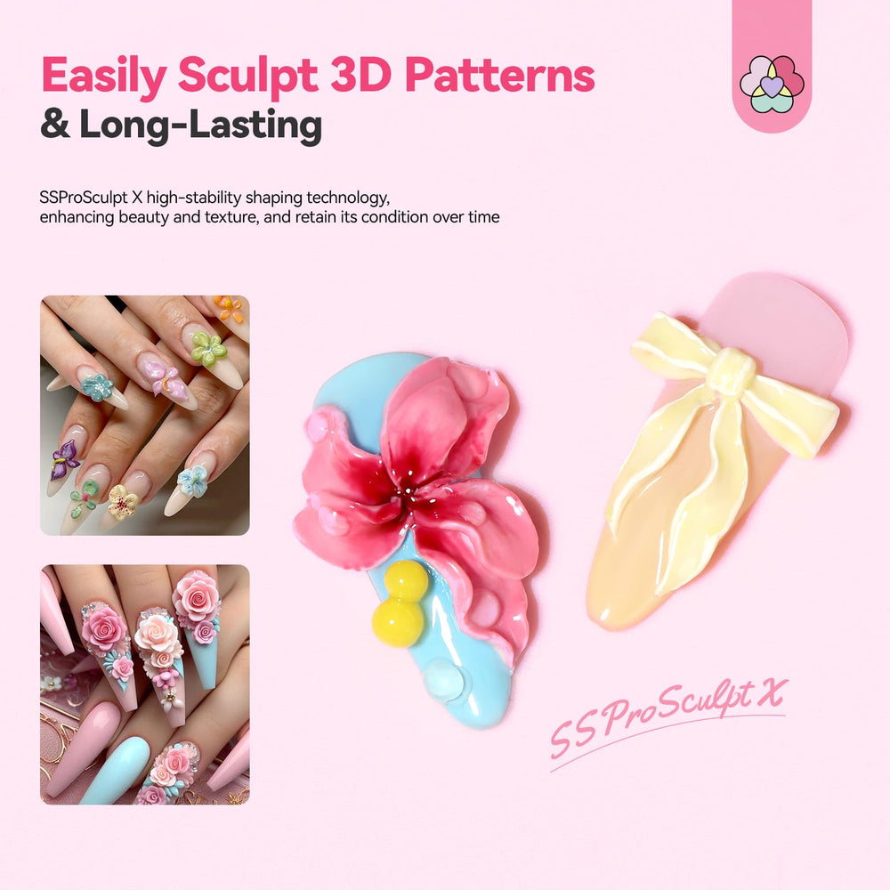 SAVILAND non-sticky gel applies smoothly for easy shaping on nails