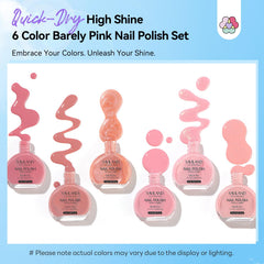 SAVILAND Pink Nude nail polish bottles arranged for versatile daily wear.